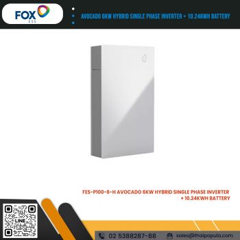 FES-P100-6-H Avocado 6kW Hybrid Single Phase Inverter + 10.24kWh Battery