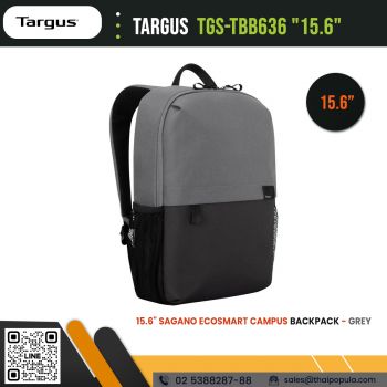 กระเป๋าเป้ Targus TGS-TBB636 "15.6"" Sagano EcoSmart Campus Backpack - Grey