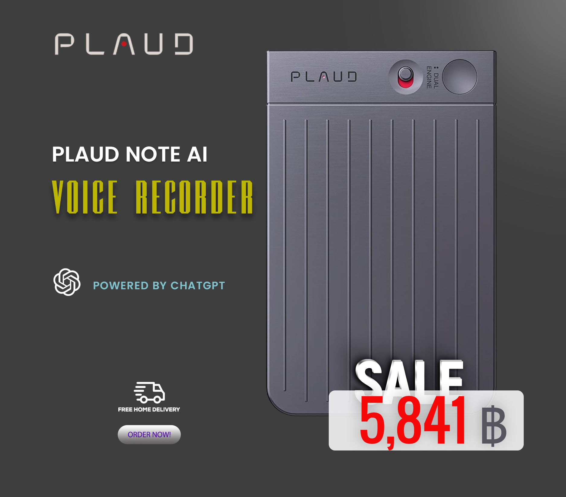 เครื่องบันทึกเสียง PLAUD NOTE AI Voice Recorder